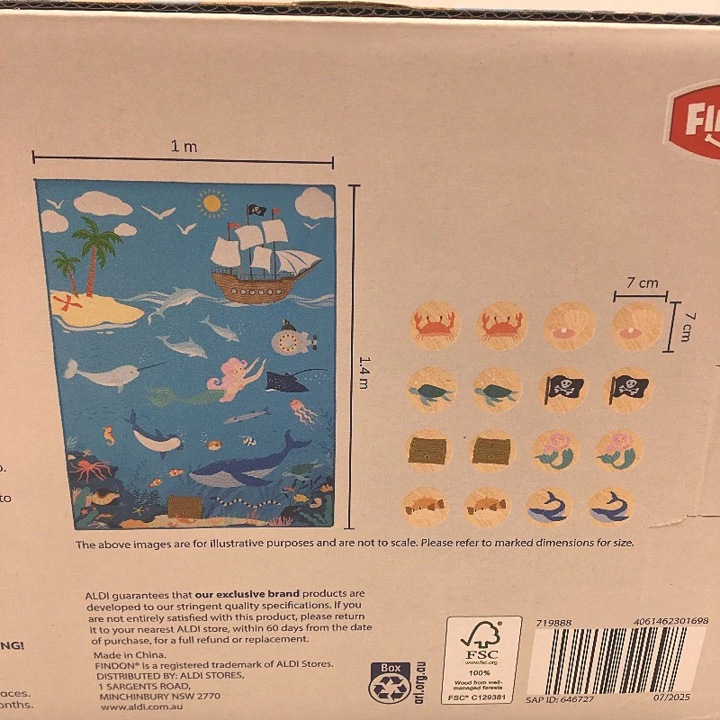 Baby Educational Toys 2PC Bundle Ocean Play Mat Set & Lion Wooden Puzzle Age18M+ - Image 7