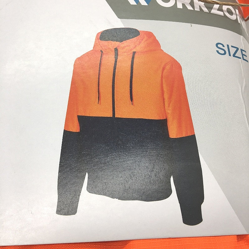 Workzone UPF-50 Orange & Navy HI-VIS Zip Up Class D Jacket Mens Size 3XL NEW - Image 3