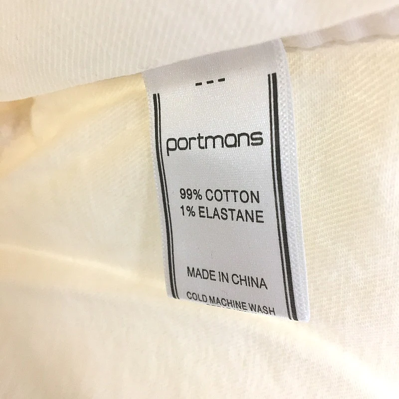 Portmans Cream Cotton Cropped Denim Button Up Short Sleeve Top Ladies Sze 12 NEW - Image 4
