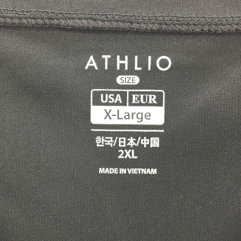 ATHLIO V Neck Short Sleeve UV Protection Quick Dry T Shirt Womens Size XL Black - Image 4