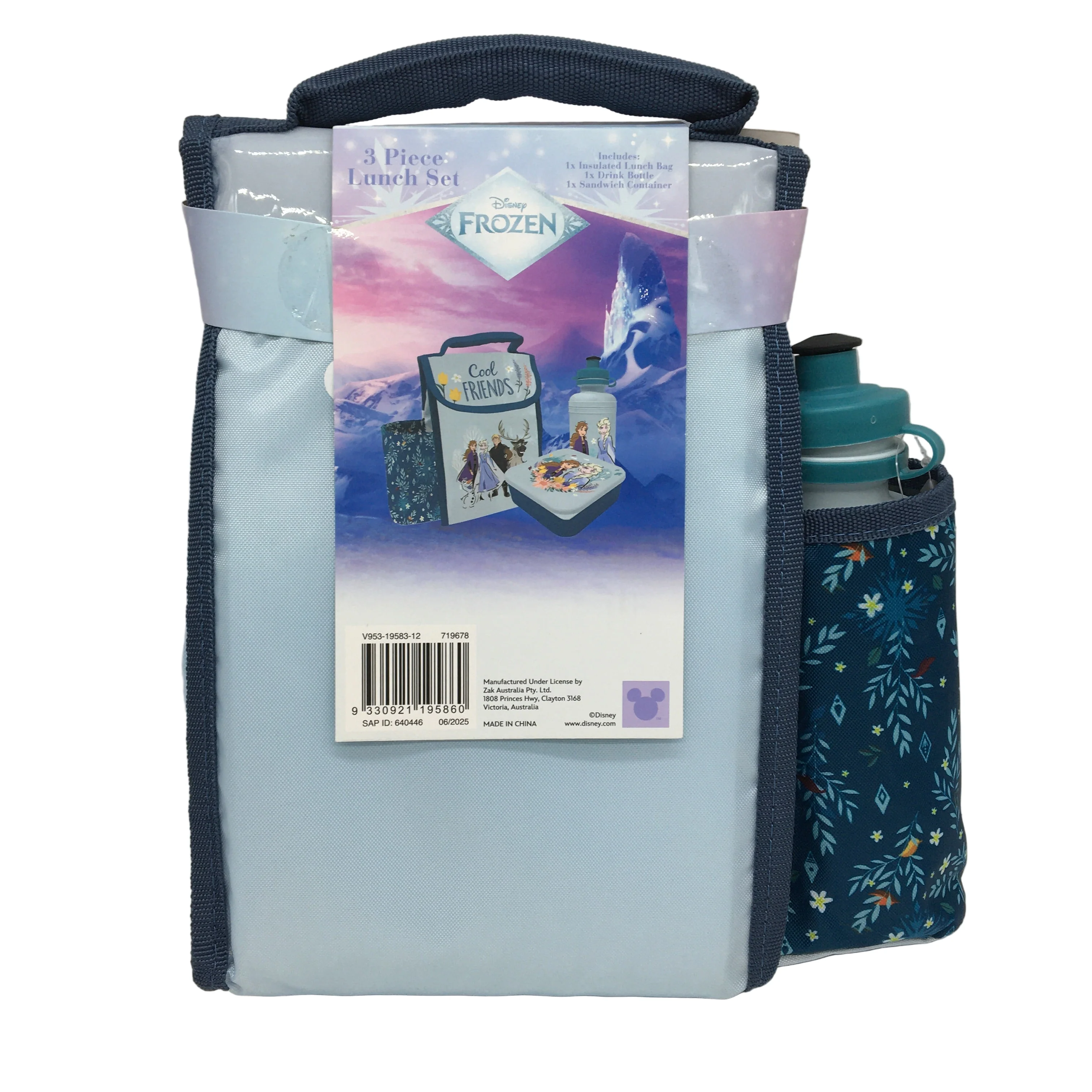Disney Frozen Kids Bundle 3Pcs Lunch Bag Set & Elsa Soft Fluffy Single Blanket - Image 4