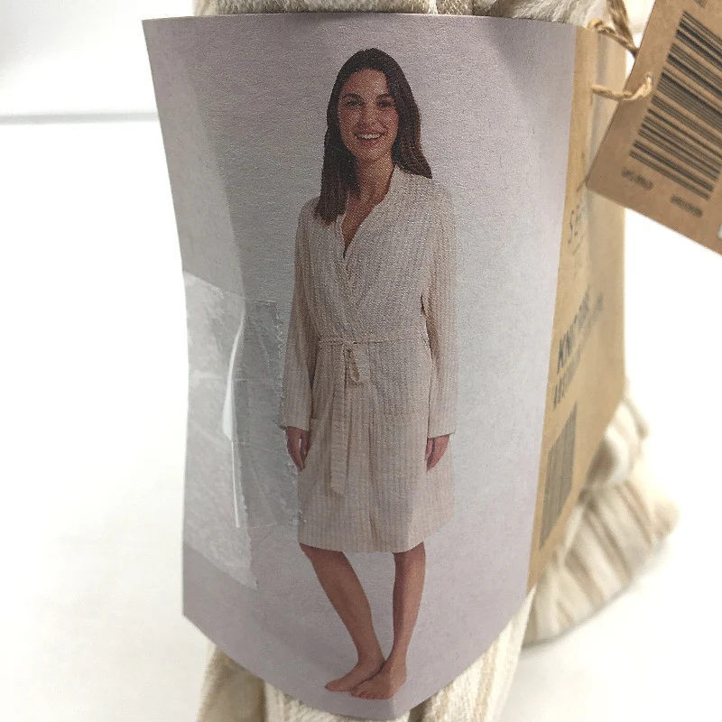 Serra Lightweight Australian Cotton Blend Cream Knit Robe Ladies Size 12 NEW - Image 3