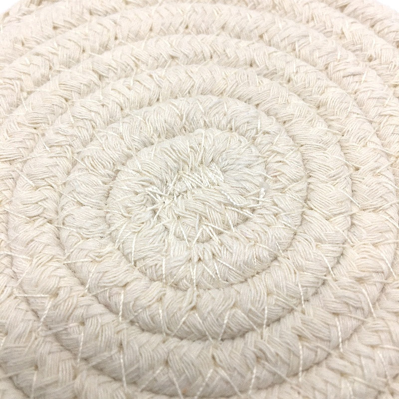 White 11CM Absorbent Woven Round Drink Coasters 6 Pack Tabletop Protection NEW - Image 5