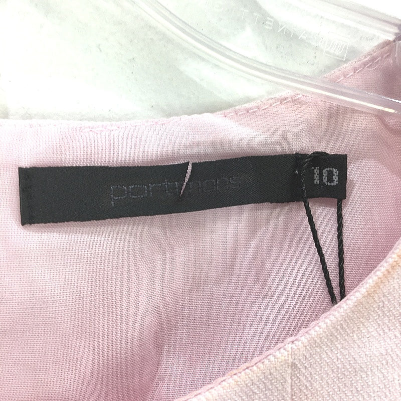 Portmans Poppie Panelled Linen Blend Carnation Pink Top Ladies Size AU 10 NEW - Image 4