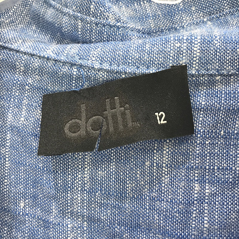 Dotti Paige Blue Marle Long Sleeve Linen Blend Shirt Ladies Size AU 12 NEW - Image 3