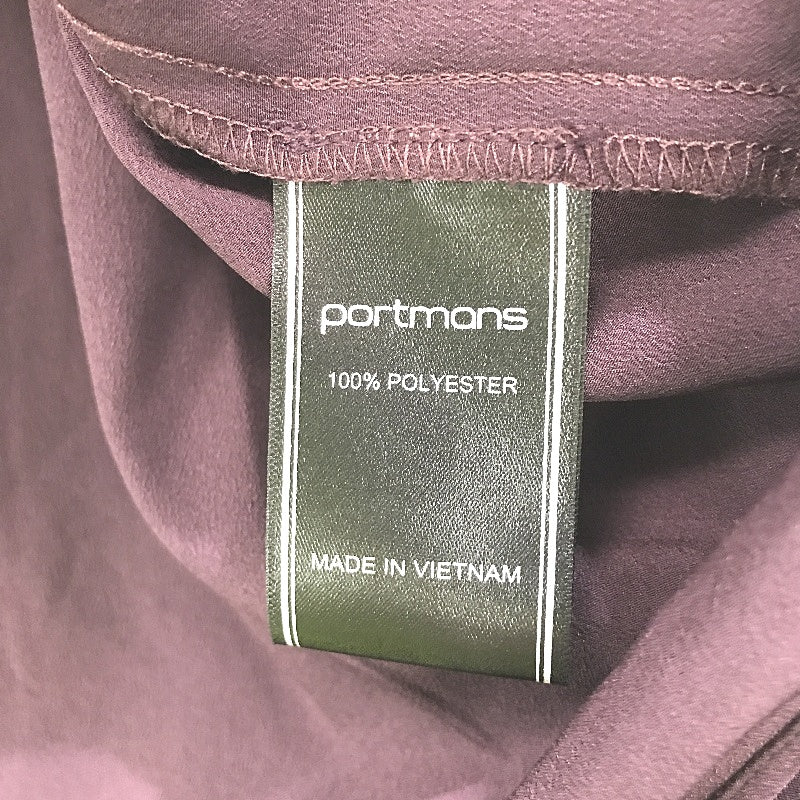 Portmans Tayla Tie Neck Aubergine Purple Longsleeve Shirt Ladies Size AU 14 NEW - Image 4