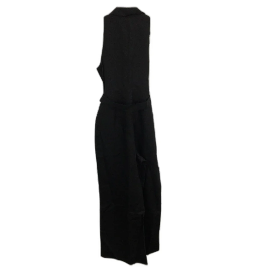 Portmans Ivy Linen Blend Collared Sleeveless Black Jumpsuit Ladies Sz AU 14 NEW - Image 2