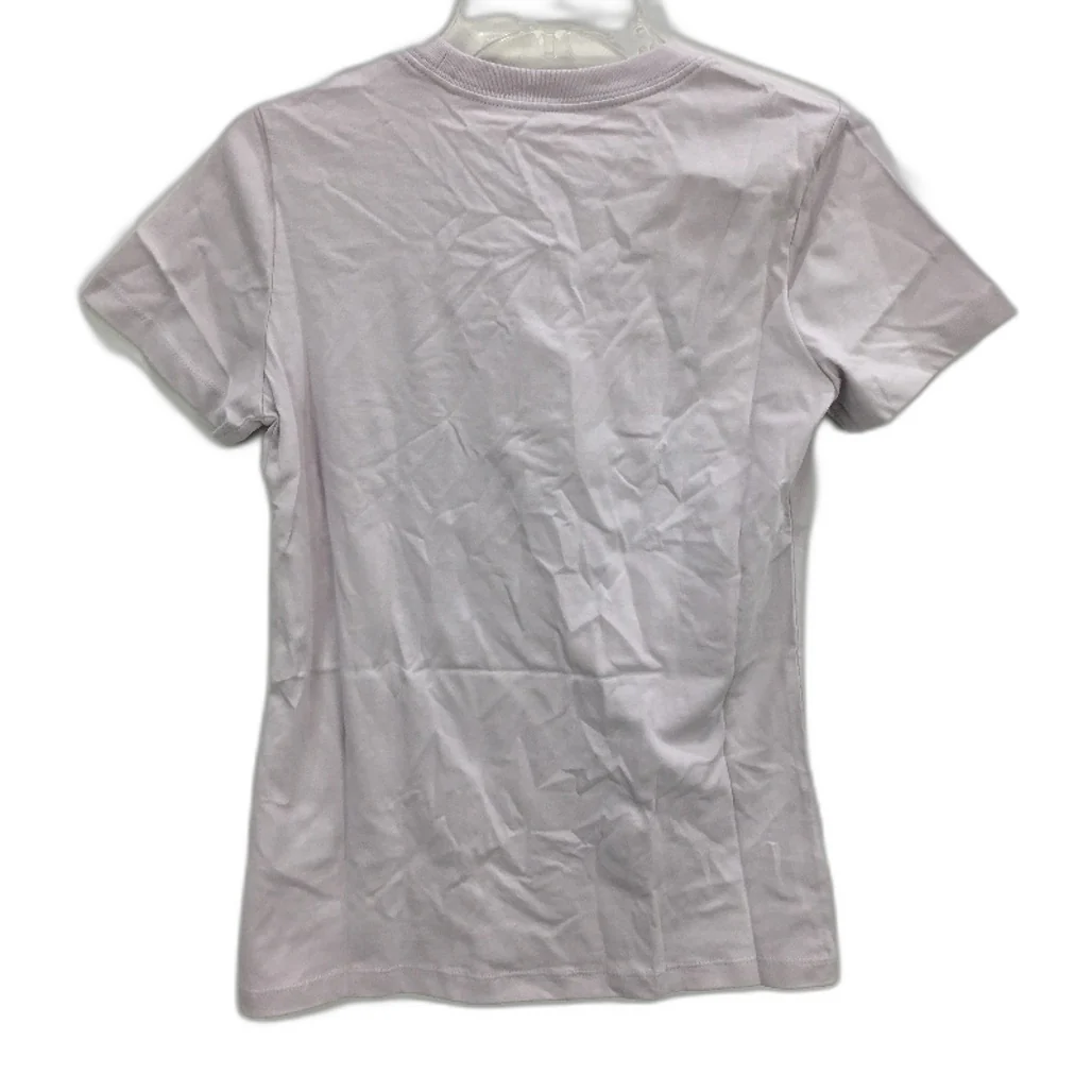 Nike Embroidered Fur Detail Logo Lilac Tee Shirt Ladies Size XS NEW - Image 2