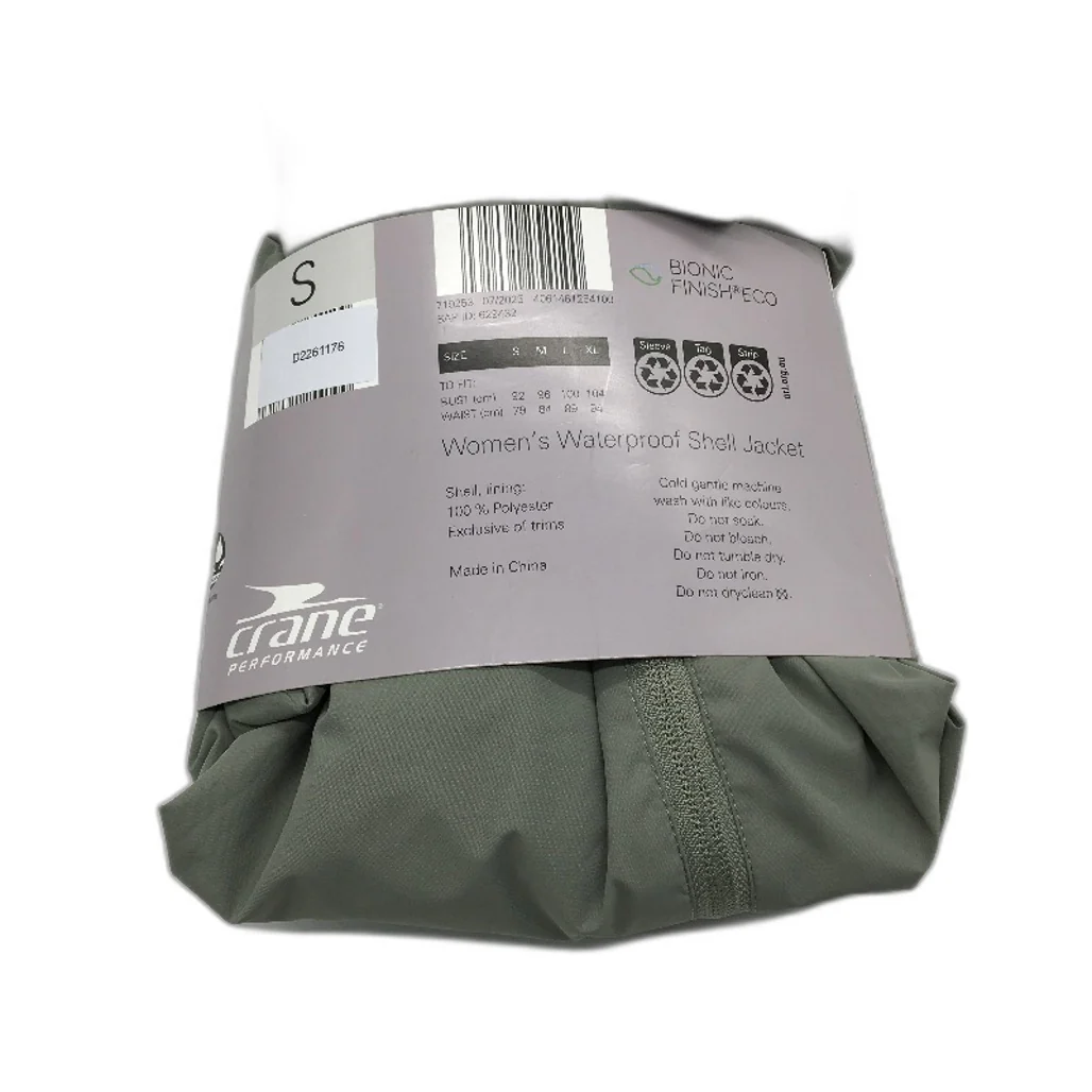 Crane Performance Green Waterproof Lightweight Shell Jacket Ladies Size S NEW - Image 2