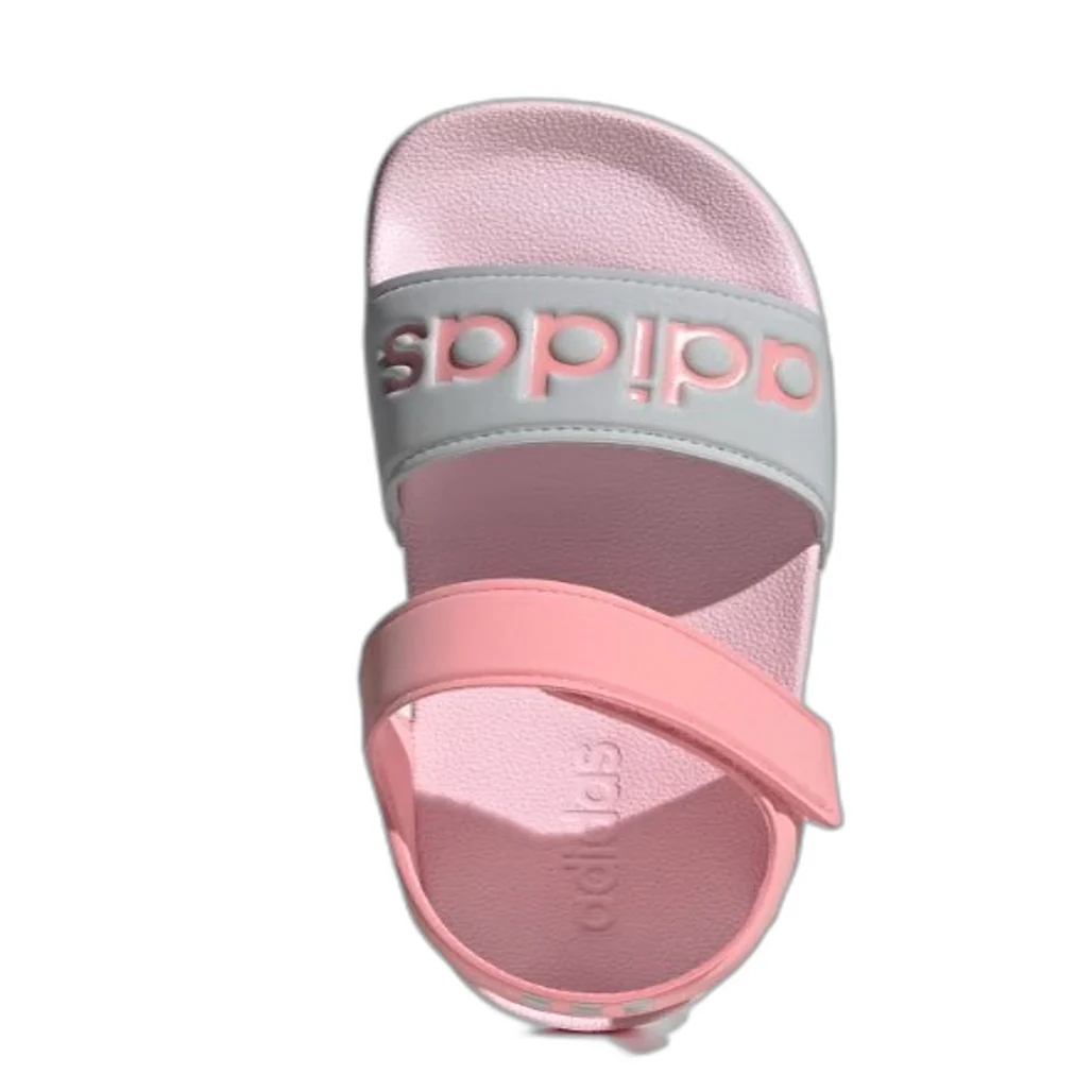 Adidas Pink Silver Adilette Cloudfoam Sandals FY8849 KIDS Size US 5 EU 37 NEW - Image 2