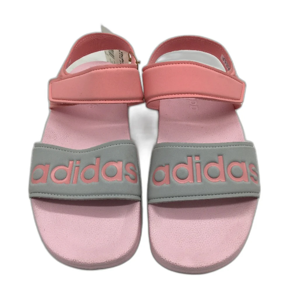 Adidas Pink Silver Adilette Cloudfoam Sandals FY8849 KIDS Size US 5 EU 37 NEW - Image 3