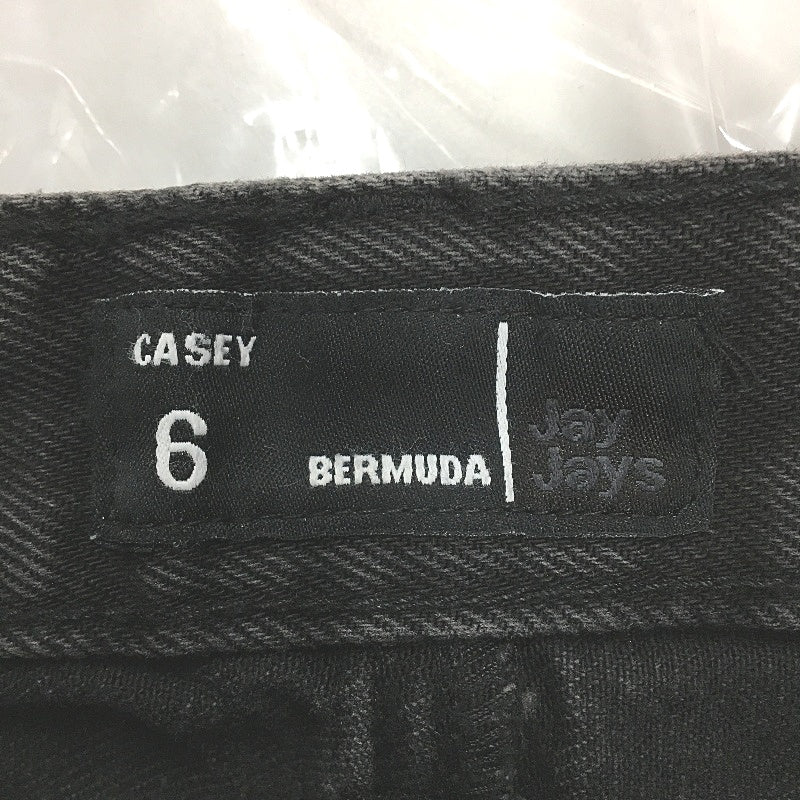 Jay Jays Casey Bermuda Gravel Black Ripped Denim Shorts Ladies Size AU 6 NEW - Image 4
