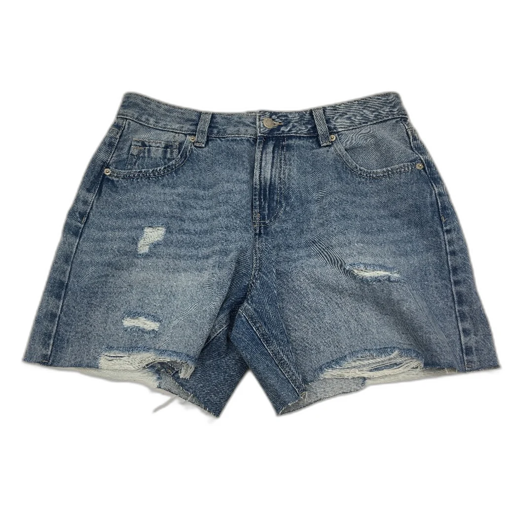 Jay Jays Casey Bermuda Mid Wash Blue Ripped Denim Shorts Ladies Size AU 4 NEW