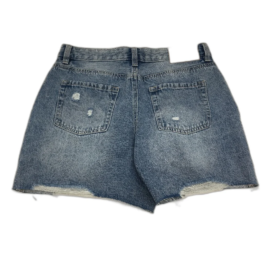 Jay Jays Casey Bermuda Mid Wash Blue Ripped Denim Shorts Ladies Size AU 10 NEW - Image 2