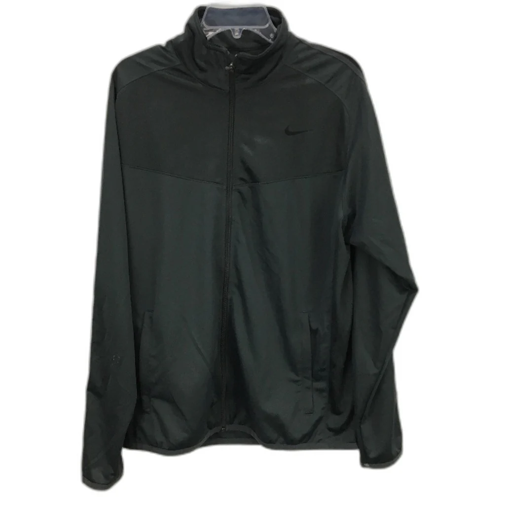 Nike Dark Grey Mesh Lightweight Full Zip Collared Sports Jacket Mens Size L