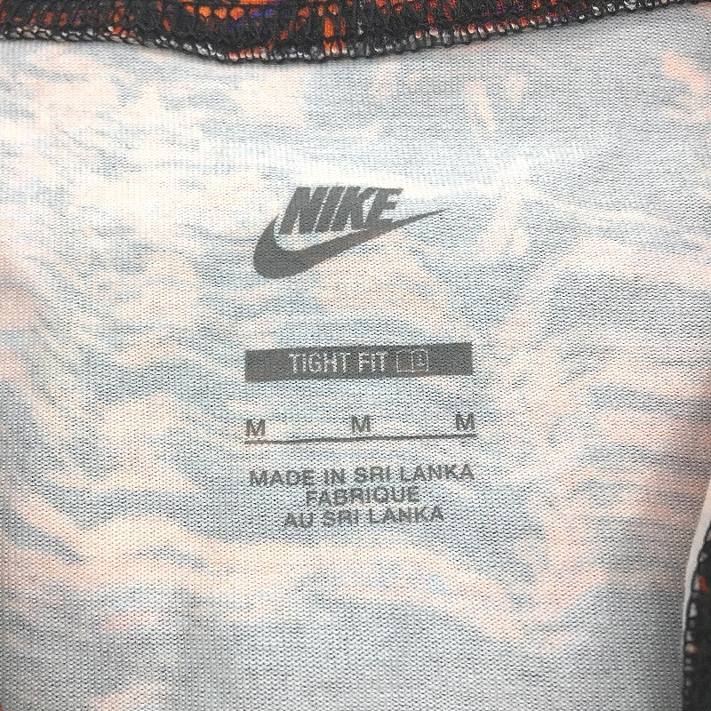 Nike Tight Fit Cropped Orange Black Marbled Tank Top Ladies Size Medium NEW - Image 4