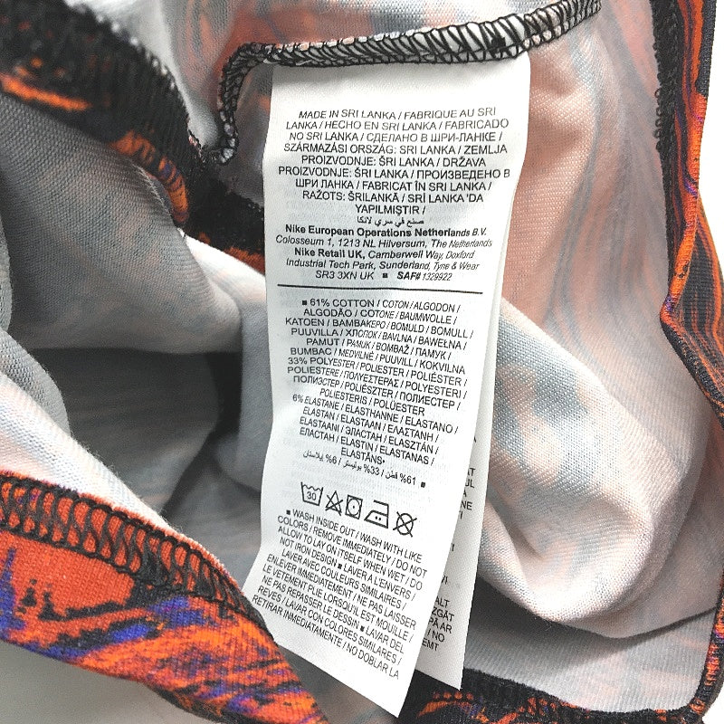 Nike Tight Fit Cropped Orange Black Marbled Tank Top Ladies Size Medium NEW - Image 5