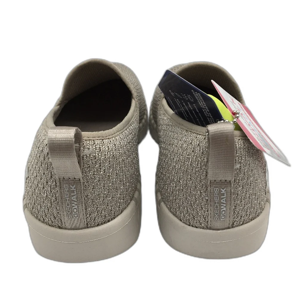 Skechers Ortholite Silver Flek Go Walk Smart Slip On Shoes Ladies US6 EUR 36 NEW - Image 3