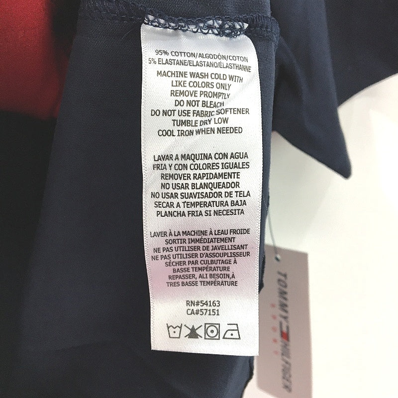 Tommy Hilfiger Sport Navy Colour Block Cropped T-Shirt Ladies Size XS NEW - Image 5