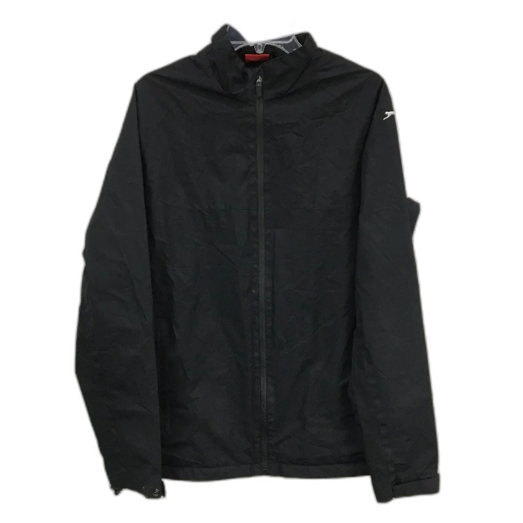 Slazenger Full Zip Black Weatherproof Rain Jacket Mens Size Medium