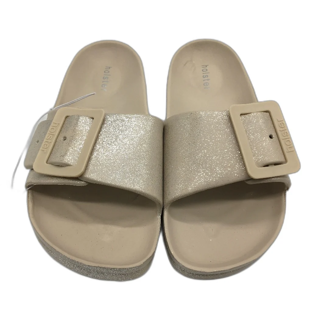 Holster Australia Sand Beige Solace Buckle Glitter Slide Ladies AU 10 EU 41 NEW - Image 2