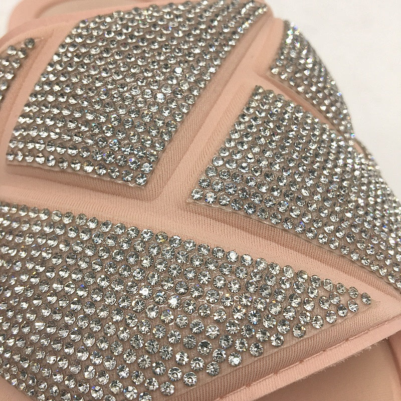 Holster Australia Sooth Rose Blush Glitter Detail Slides Ladies AU 8 EU 39 NEW - Image 3