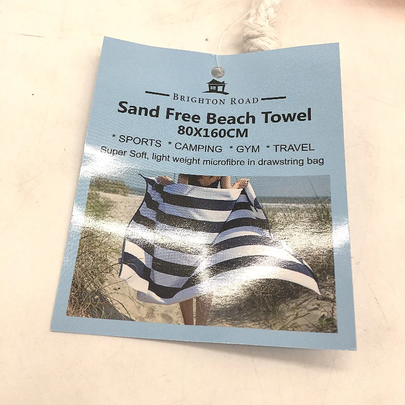 Brighton Road Orange Sand Free Lightweight Microfibre Beach Towel In Bag NEW - Image 3
