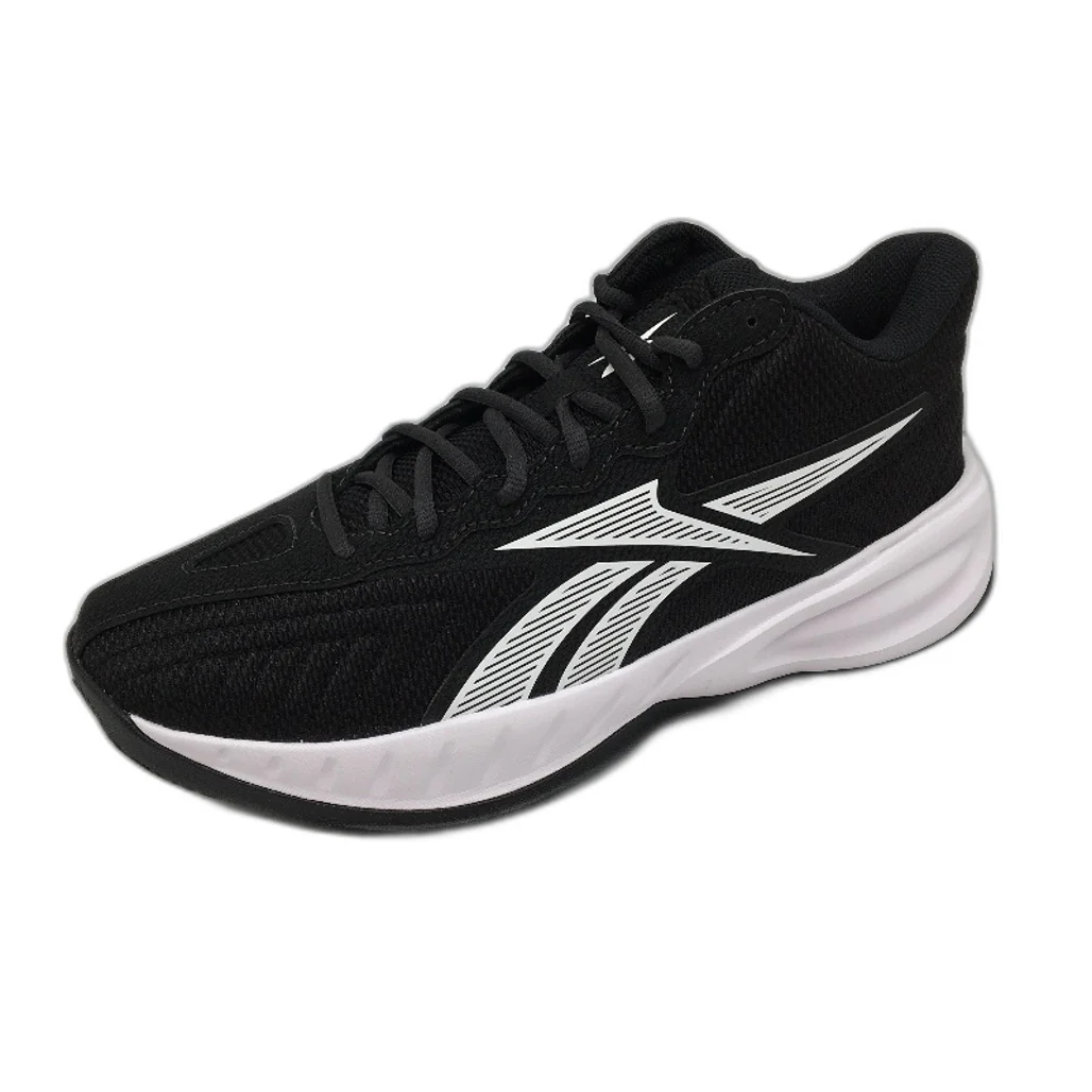 Reebok Press Black Fabric Basketball Sneakers Unisex US M9 W 10.5 EU 42 NEW