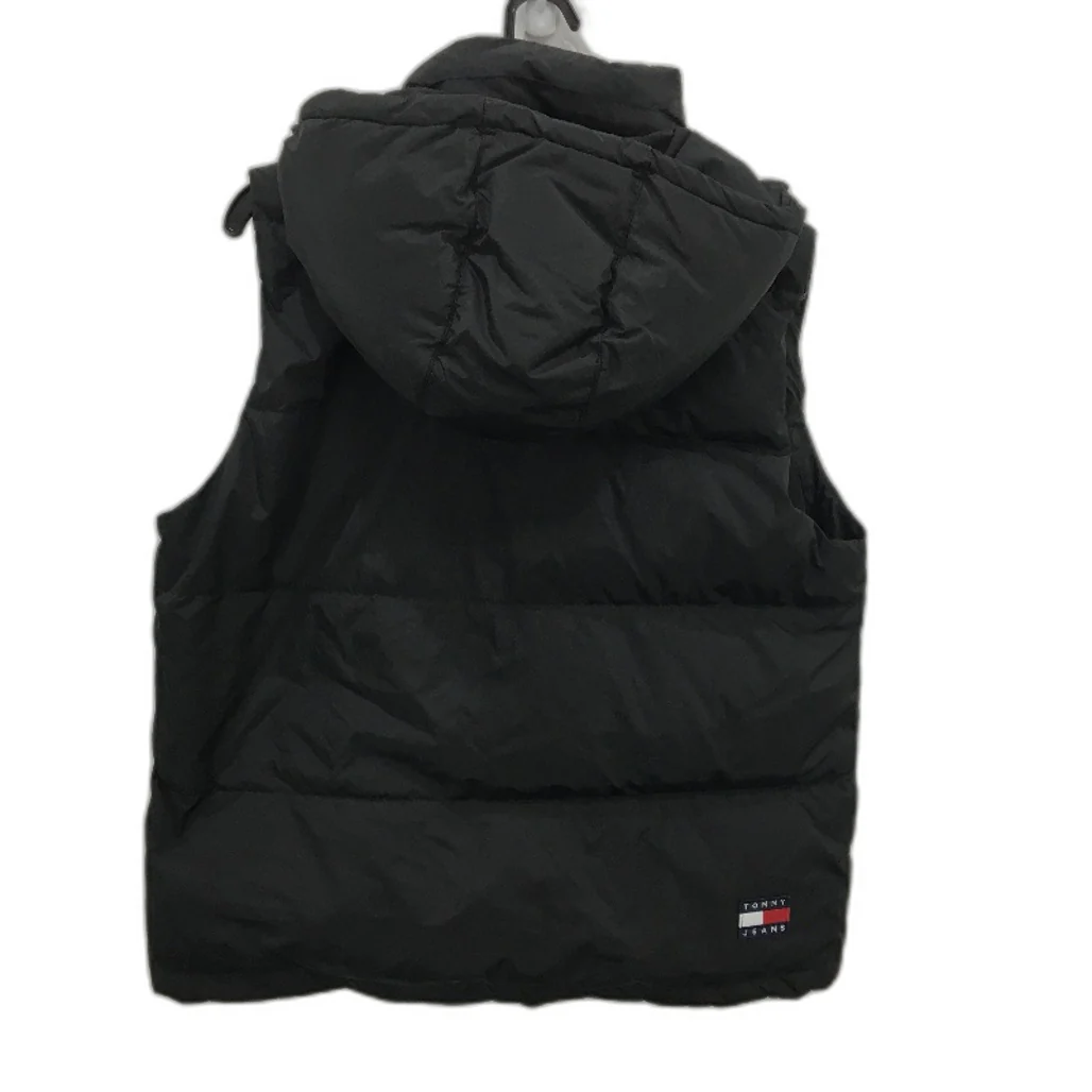 Tommy Jeans The Alaska Black Down Hooded Puffer Vest Mens Size Small NEW - Image 2