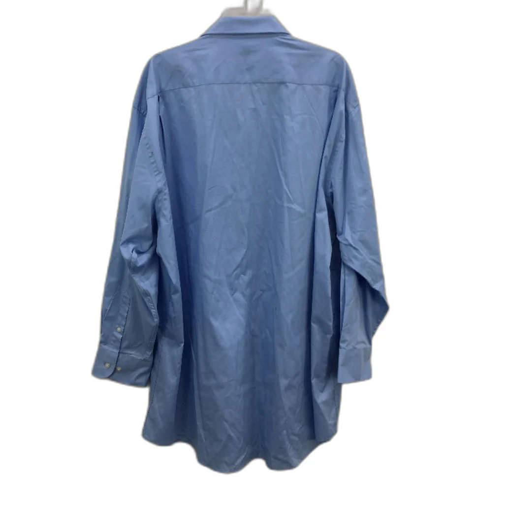 Van Heusen Blue Easy Care Classic Fit Long Sleeve Cotton Blend Shirt Mens 48 92 - Image 2