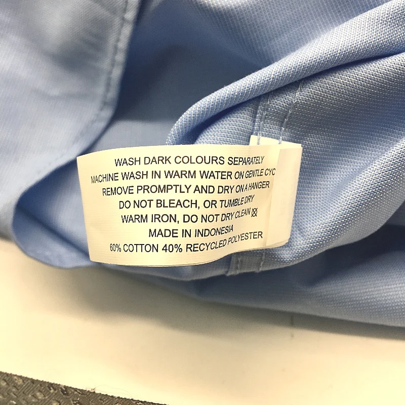 Van Heusen Blue Easy Care Classic Fit Long Sleeve Cotton Blend Shirt Mens 48 92 - Image 5
