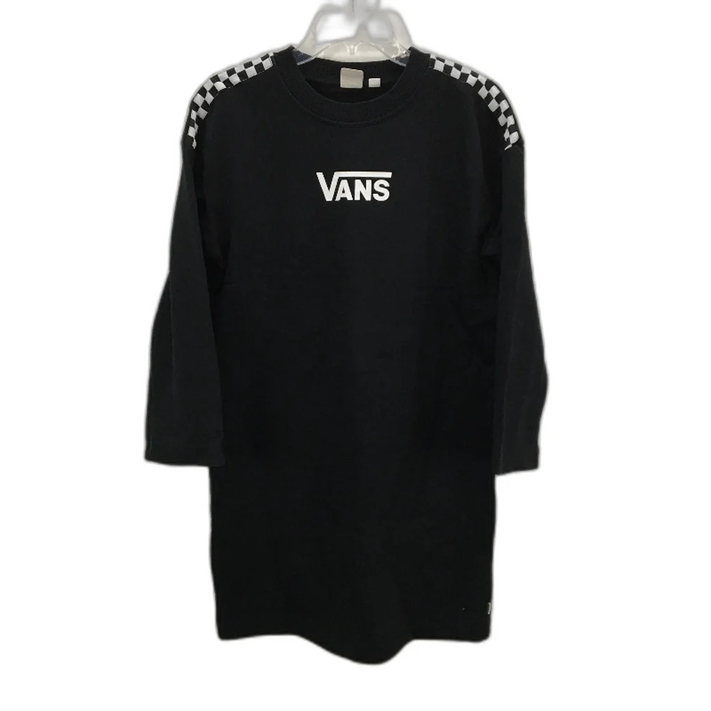 Vans Black White Check Shoulder Extra Long Jumper Mens Size M NEW