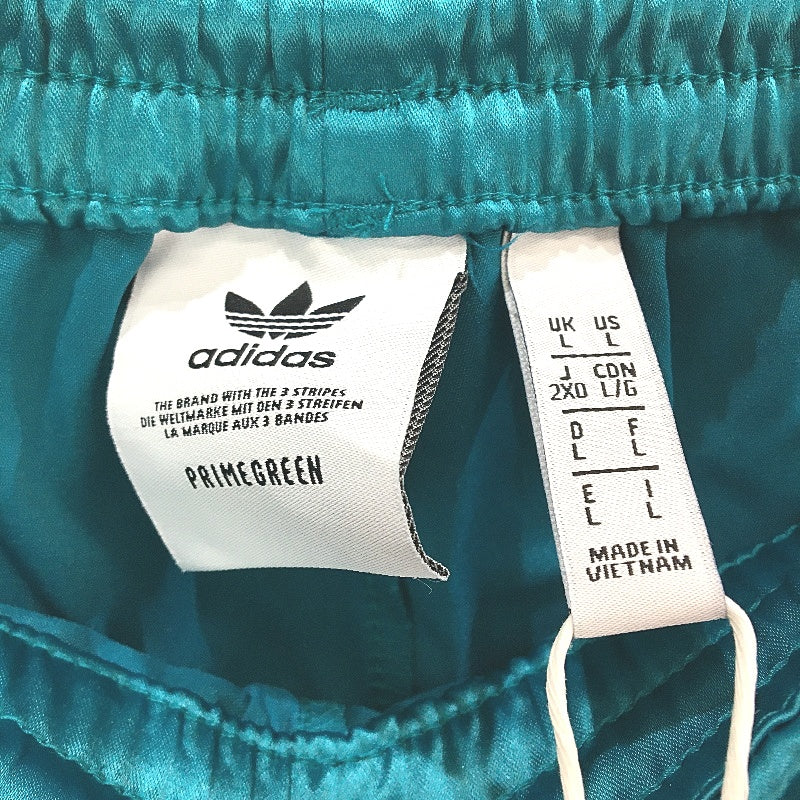 Adidas Teal Green Triple Silver Side Stripe Satin Shorts Mens Size Large NEW - Image 4