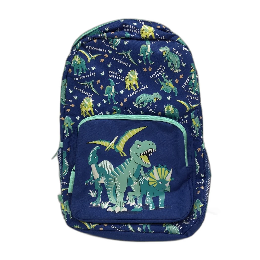 Rpyal Blue Dinosaur Themed Print 3 Piece Dino Backpack & Lunch Bag Set NEW - Image 2