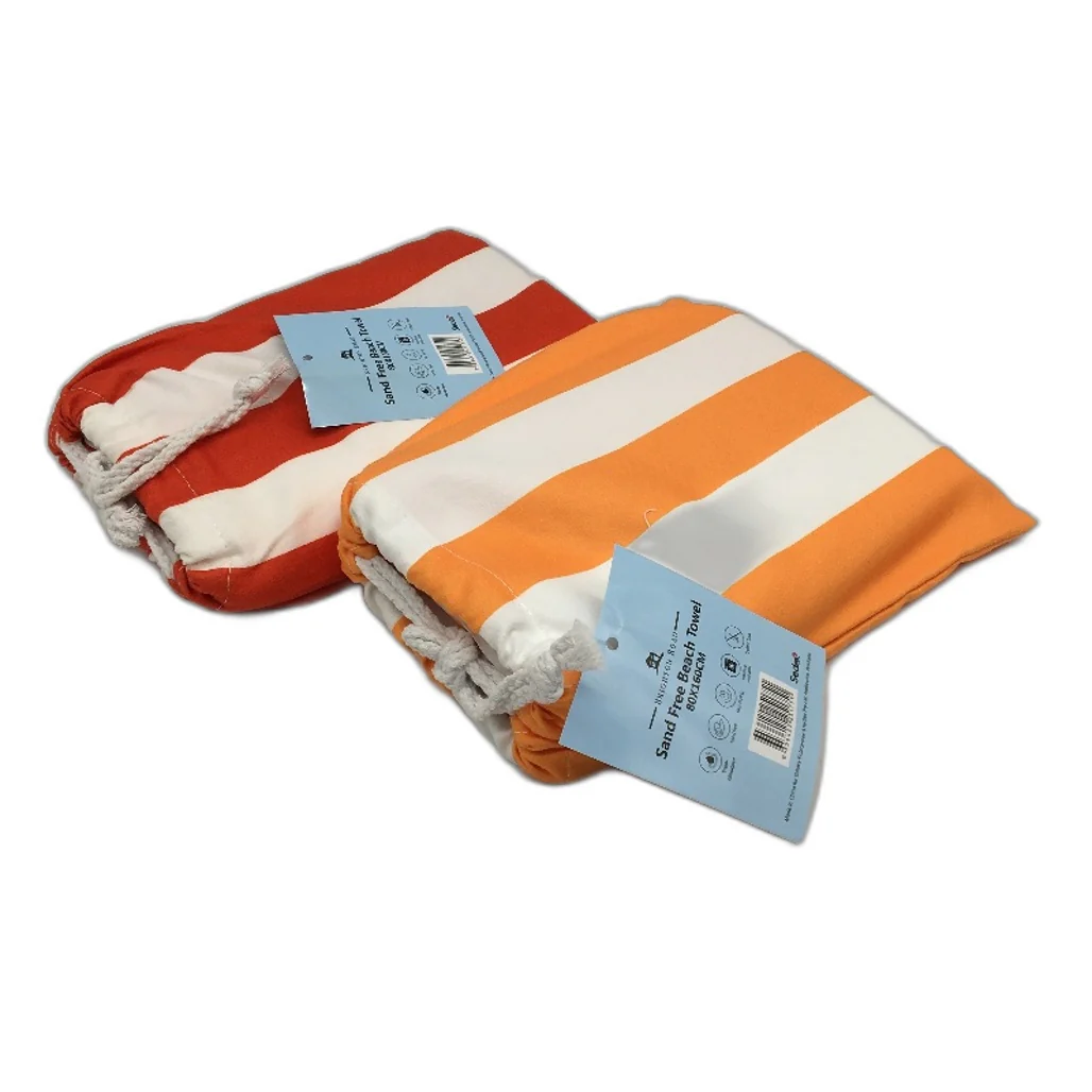 Brighton Road 2Pck Red Orange Sand Free Lightweight Microfibre Beach Towels NEW - Image 2