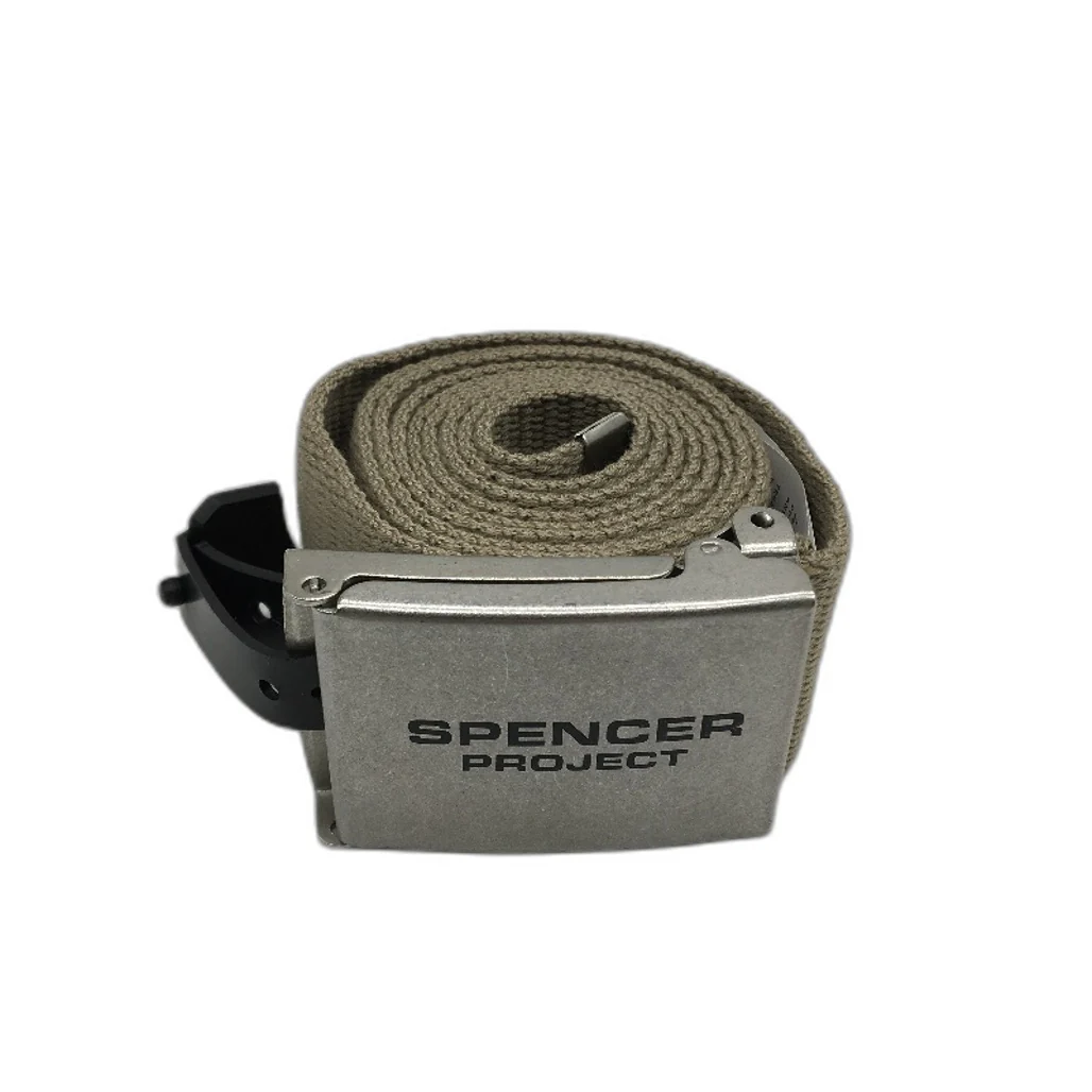 Spencer Project Lightspeed Canvas Cotton Woven Belt L120CM Mens Grey NEW