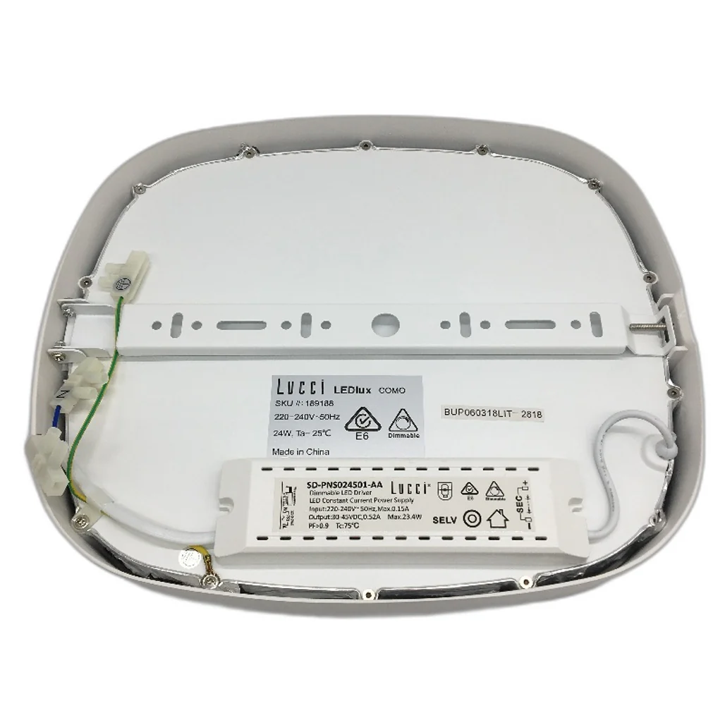 Lucci LEDlux Como Dimmable LED Flush Mount 24W 1700 Lumens 3000K Warm White NEW - Image 2