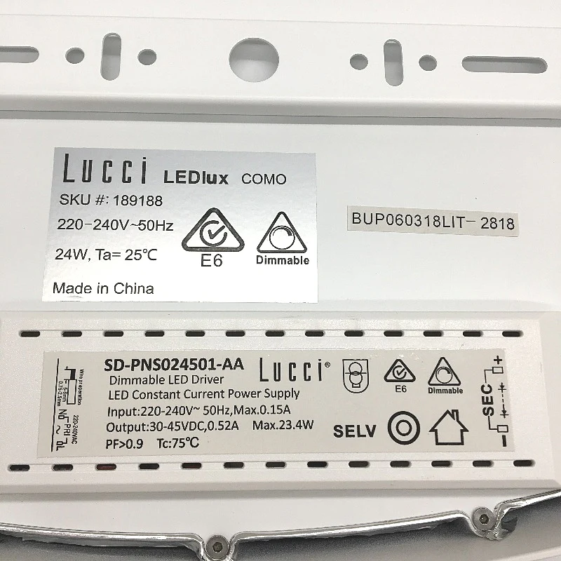 Lucci LEDlux Como Dimmable LED Flush Mount 24W 1700 Lumens 3000K Warm White NEW - Image 3
