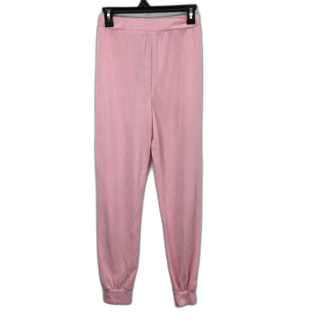 Boohoo Lightweight Relaxed Casual Baby Pink Joggers Ladies Size UK 8 NEW - Image 2