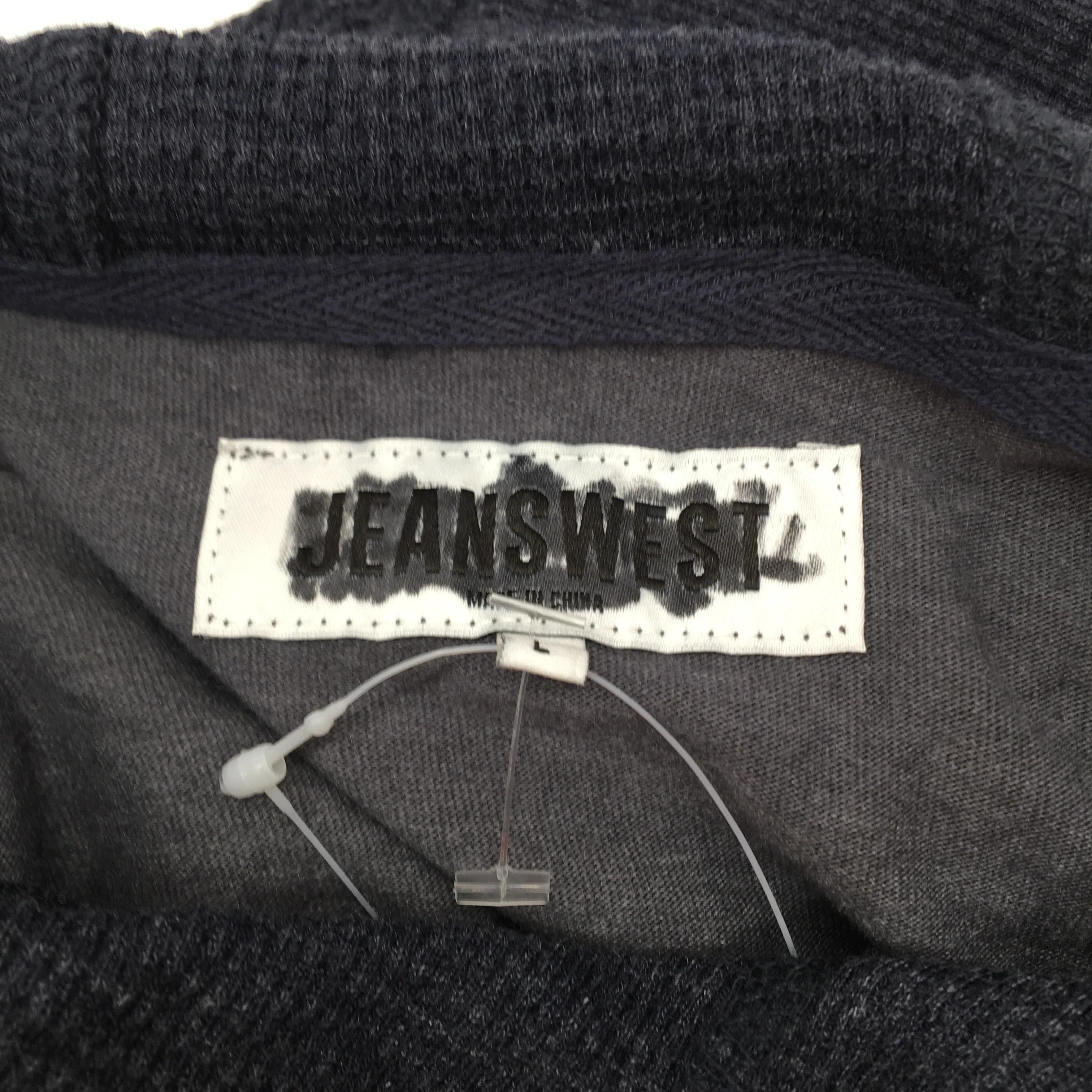 Jeanswest Howlin Winds Text Graphic Grey & Navy Thin Hoodie Mens Size Large NEW - Image 3