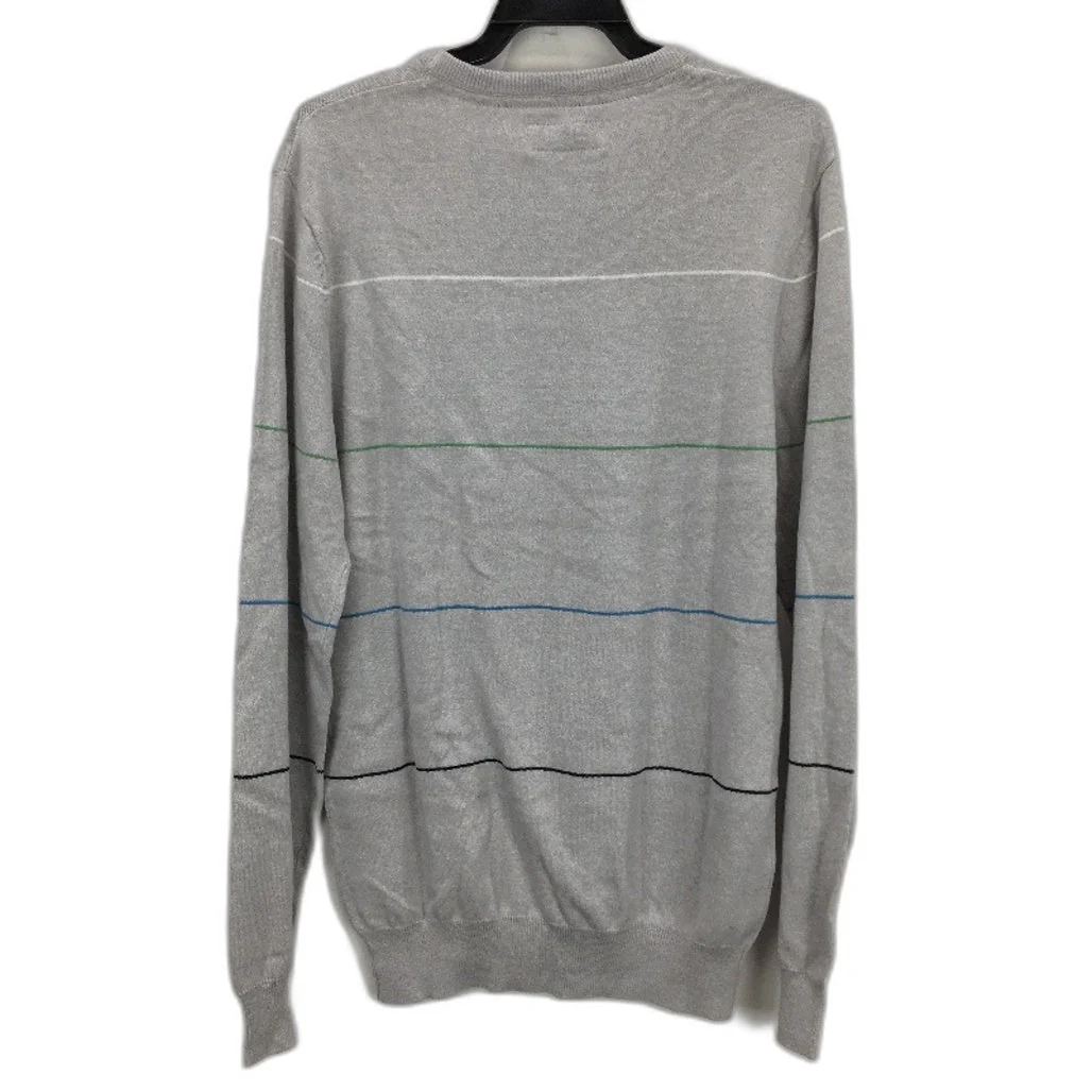 Jeanswest Fairfield Stripe Grey Cotton Crew Knit Sweater Mens Size XS NEW - Image 2