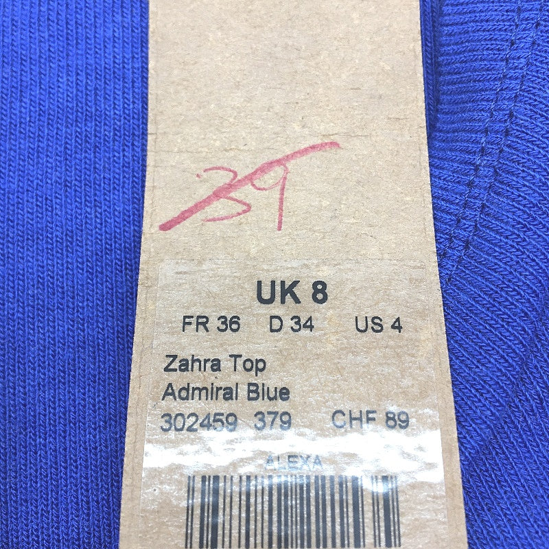 Phase Eight Zahra Zip Accent Sapphire Blue Longsleeve Top Ladies Size UK 8 NEW - Image 4
