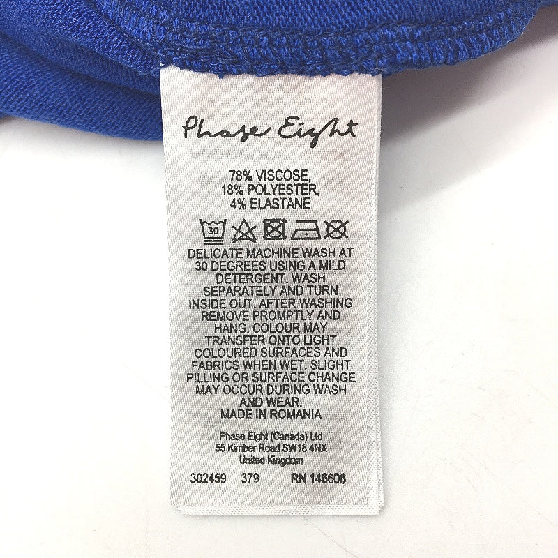 Phase Eight Zahra Zip Accent Sapphire Blue Longsleeve Top Ladies Size UK 8 NEW - Image 6