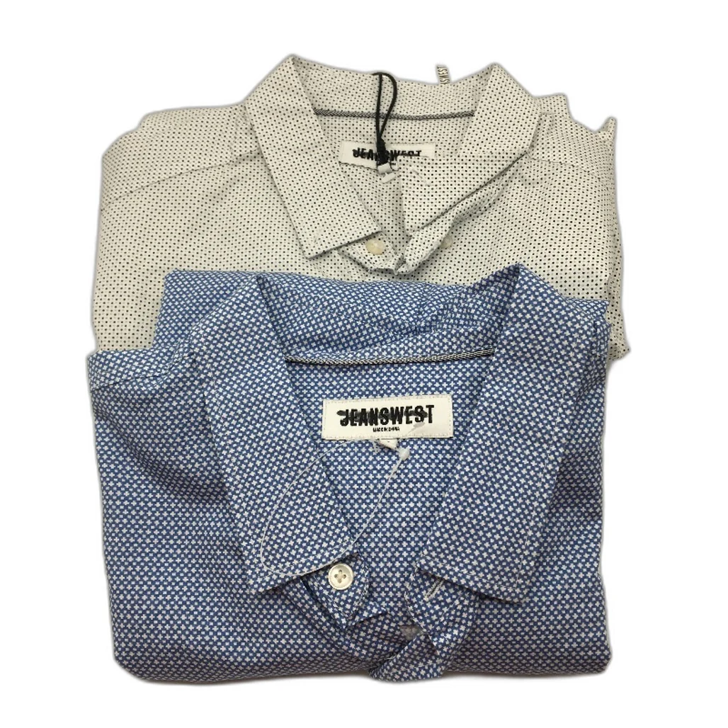 Jeanswest 2 Pack White And Blue Cotton Blend L/S Casual Shirts Mens Size L NEW