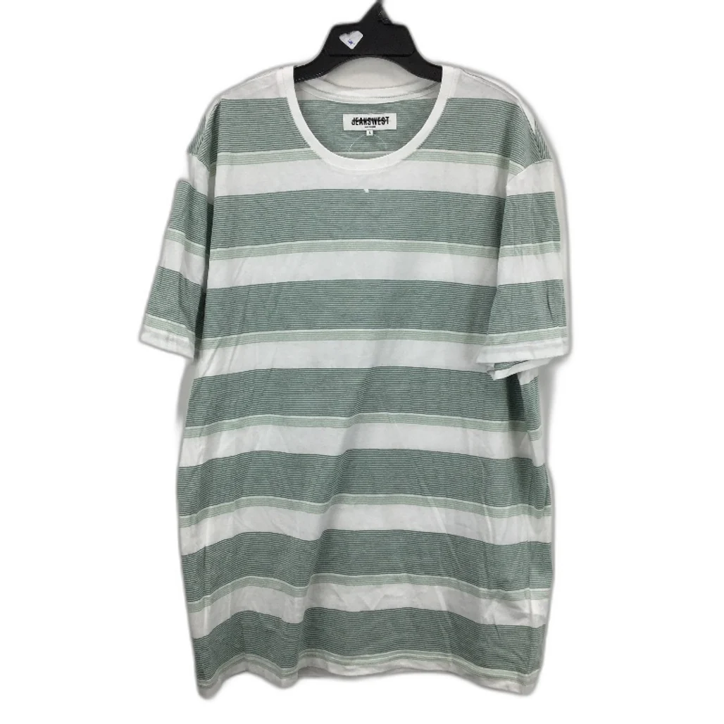 Jeanswest 2 Pack White & Striped Soft 100% Cotton Casual T-Shirts Mens Sz L NEW - Image 2