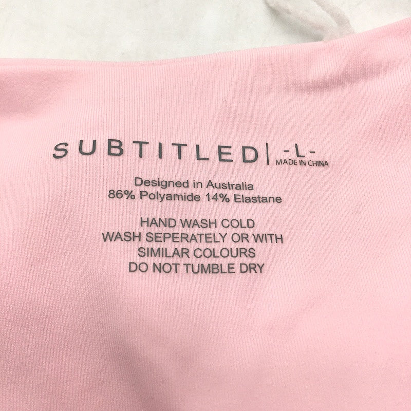Subtitled Baby Pink Cheeky G-String Swim Bikini Bottom String Ladies Size L NEW - Image 5
