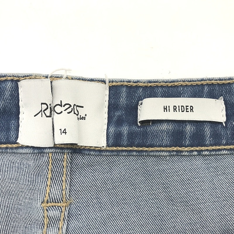 Riders by Lee Hi Rider Blue Designed to Fade Ripped Denim Jeans Lds Sz 14 DEMO - Image 8
