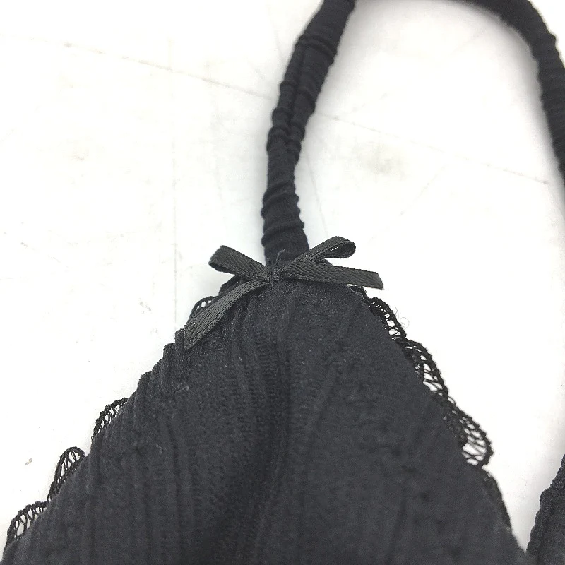 Insight Black 'Bree Bow' Lace Edge Bikini Triangle Top Ladies Size Large NEW - Image 4