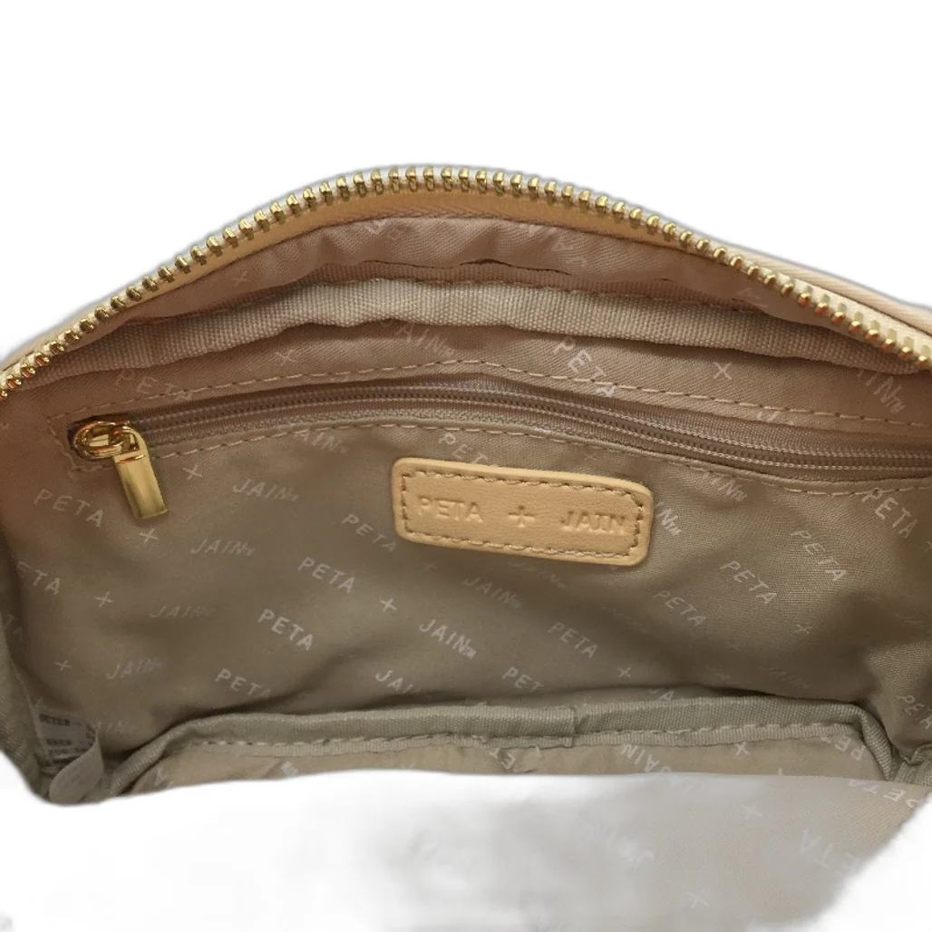 Peta And Jain Cream Beige Golden Zipper Small Crossbody Bag Purse Pouch NEW - Image 6