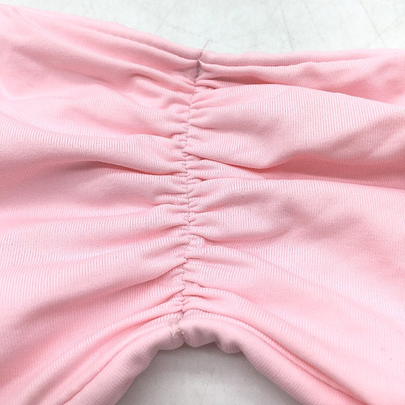 Subtitled Aust Design Baby Pink Gather Front Bikini Top Ladies Size Medium NEW - Image 4